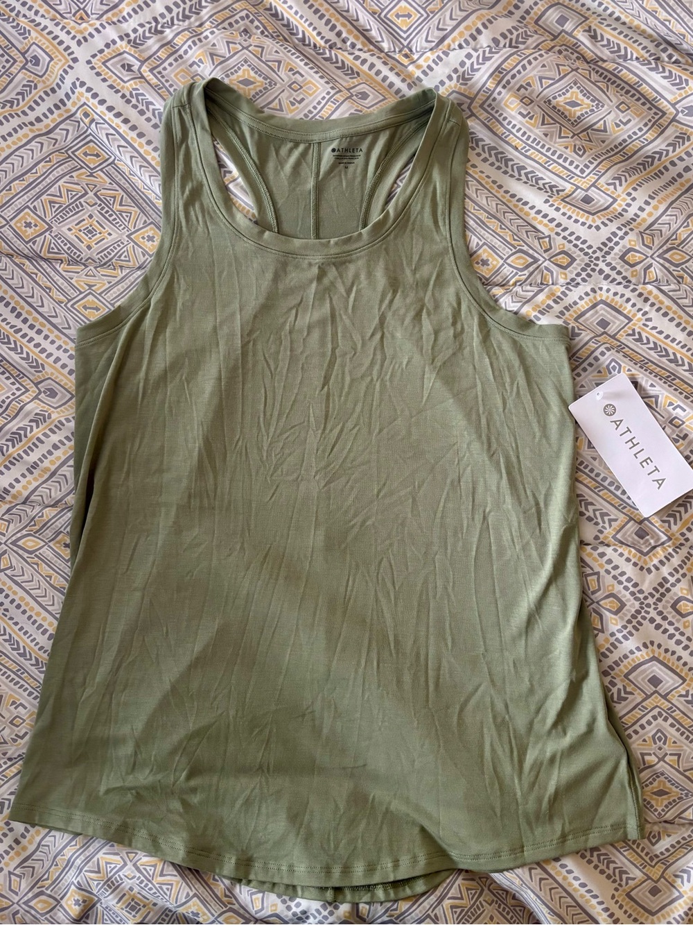 Athleta Olive Green Racerback Performance Tank (M) NWT